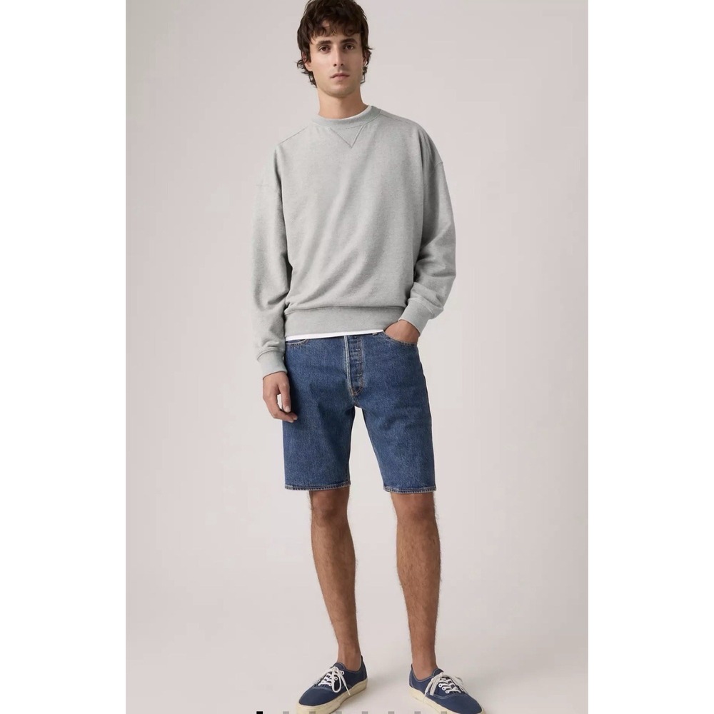 Levi's 501 Original Denim Shorts Men's 36 Blue Jorts Raw Hem Button Fly 12" New